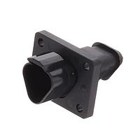 Amphenol SINE Systems AT04-3P-LE12 3-Way 3 Pos Rcpt Fng Mnt Conn Pin Blk w/endcp