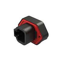 Amphenol SINE Systems ATP13-4P-BM04BLK 4-Way 4Pos 90deg PCB Flng Mnt Rcpt Tin potted