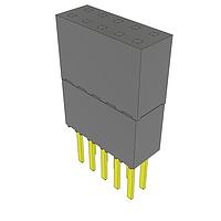 Samtec ESW-105-34-G-D-LL Stackthrough .100" Elevated Socket Strip