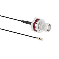 Amphenol RF 095-850-310-050 RF Cable Assemblies RF Connector MHF I LK Right Angle Plug to TNC Straight Jack Bulkhead Rear Mount IP67 1.13 mm 50 Ohm 50 mm