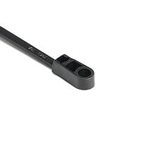 HellermannTyton 113-00060 Cable Tie Mounts 1-Piece Cable Tie with Screw Mount, 8.5" Long, 0.2" Hole, 1.8" Max Bundle Dia, 50lb, PA66HS, Black, 100/pkg