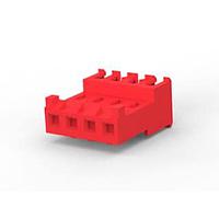 AMP Connectors - TE Connectivity 3-644467-4 Receptacle Assembly FEED THRU W TAB 4P L.R. red 22 AWG