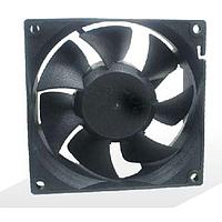 ADDA AD08012UB257204 Axial DC Axial Fan, 80x80x25mm, 12VDC, 43.5CFM, 3W, 40.5dBA, 3400RPM, Ball Bearing