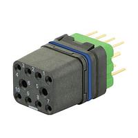 Eaton Souriau-Sunbank 8MQ2M9910UCES046E Modular Connectors - Push Pull MQuick module, sealed, with female straight PCB contacts, delivered with cap