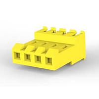 AMP Connectors - TE Connectivity 3-640600-4 Receptacle Assembly FEED THRU WO TAB 4P L.R. yellow 20 AWG