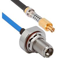 Amphenol SV Microwave FV67.3SMPS-085-FB292-060 RF Cable Assemblies VITA 67.3 SMPS to 2.92mm BKHD F 6"Cable