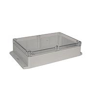 Bud Industries PN-1325-ACMB PCB Enclosure IP68 NEMA 6P Box with Clear Cover and Mounting Brackets (8.7 X 5.8 X 2.2 In)