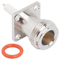 Amphenol RF 172224-13 Connectors N Type Str Jk Round Post 4H Flange