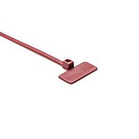 HellermannTyton IT18FL2L4 Cable Ties Identification Tie, 4.3" Long, 18lb Tensile Strength, PA66, Red, 200/pkg