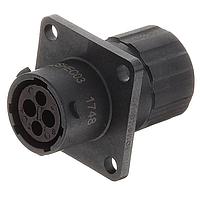 Amphenol SINE Systems RTS010N2SHEC03 Connectors RCP SQ FL 4POS SZ 10 SCKT SEAL