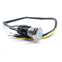 E-Switch ULV4FPBSS544 Anti-Vandal ANTI-VANDAL, 3A 250VAC, SPDT On-(On), Panel Mount, Front Detachable Socket w/ Wire Leads 500mm