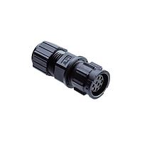 Amphenol LTW CD-08BMFA-LL7001 Standard Circular Connector Ceres, Middle Size, Plastic, 5A, 08 pins, Male Connector, Female Contact, Straight, 2 Points Lock, Solder, Field Installable, F4.0 - F9.6mm, IP67
