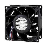 Same Sky (formerly CUI Devices) CFM-8038B-130-387 Axial dc axial fan, 80 mm square, 38 mm, 10.8-13.2 Vdc, 3.48 W, 3000 RPM, 37.06 CFM, AR