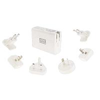 MEAN WELL NGE100 Interchangeable Plugs 100W 4-Port USB GaN fast charger W/6 Interchangeable AC plugs W/USB C cable