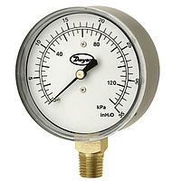 Dwyer LPG4-D8722N 2.5" Low Pressure Gauge, 160 inH2O, Beryllium-Copper Diaphragm (2.5 in, 160 inH₂O, IP54, NEMA Type 3)