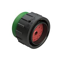 Amphenol SINE Systems AHDP06-24-14PN-WTA Connectors 14 Position Plug, Pin, Shell Size 24, Normal Diameter Seal (Green), Wide Thread Adapter
