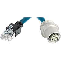 HARTING 21036836401 System Cable PNL FEEDTHRU M12-F M16X1.5 4POL