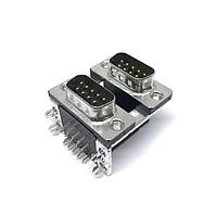 Kycon K42X-E9P/P-A4N Dual Port D-Sub Connectors 2PORT 9P PLUG/PLUG .750" 4GB