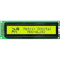 Matrix Orbital MOU-AL242A-YX3SE LCD Character Display Modules 24x2 Blk Txt Ylw/Grn B/G