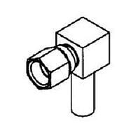 Radiall 1105-1521-019 Connectors SMC / RIGHT ANGLE PLUG FEMALE CRIMP TYPE FOR 2.6/50 D CABLE GOLD