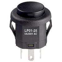 NKK Switches LP0125CMKW01A Wireless DPDT ON-(ON) 3A BLK SNAP-IN MOUNT