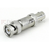 Fairview SA03B-30 30 dB Fixed Attenuator BNC Male To BNC Female Up To 3 GHz Rated To 2 Watts With Brass Nickel Body