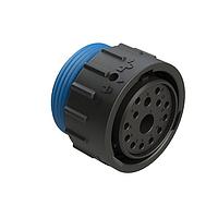 Amphenol SINE Systems AHDP06-24-14SR-WTA Connectors 14 Position Plug,, Socket, Shell Size 24, Reduced Diameter Seal (Blue), Wide Thread Adapter