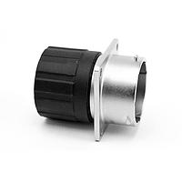 Amphenol SINE Systems RT001619SNHECR Connectors Receptacle, Square Flange, 19 Position, Female, Shell Size 16, and End Cap with Reduced Individual Wire Sealing, Range 14-24 AWG