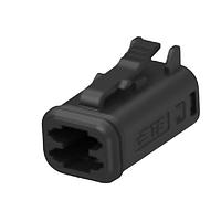 DEUTSCH - TE Connectivity 934453101 Connectors 4CCT BLACK PLUG W/SMALL SEAL