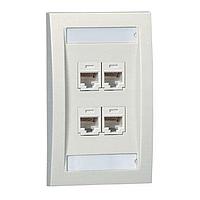 Panduit CFPE6EI-LY Outlet Identification Label Faceplate 6 Port Single Gang Executiv