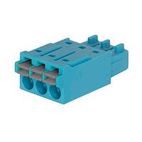 Same Sky (formerly CUI Devices) TBP03P2-350-12BEOR Plugs Terminal Block, Pluggable Spring Female, 3.5, 12 Poles, Blue with Orange tab