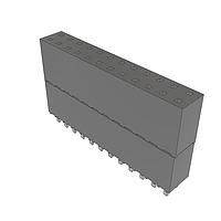 Samtec ESW-112-33-T-D Stackthrough .100" Elevated Socket Strip