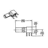 Amphenol FCI 71634-103LF Headers MALE COAX INSERT