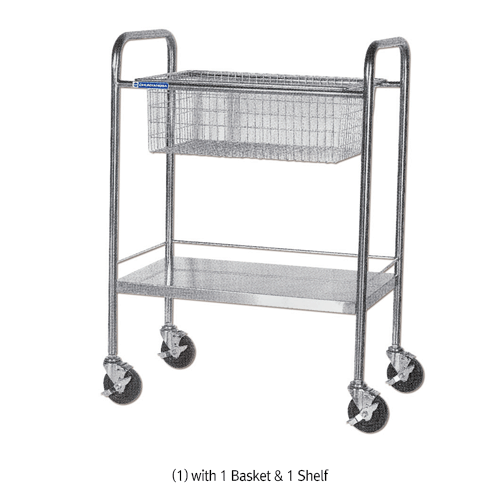 Laboratory transport cart for moving equipment and supplies
