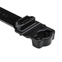 HellermannTyton 157-00035 Cable Tie Mounts Wide Strap Cable Tie with 8mm Stud Mount, 12.7" Long, 0.5" Wide, PA66HIRHSUV, Black, 300/bg