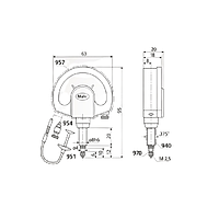 Mahr 4335905DKS Mechanical Dial Comparators (1002 ZT, ± .0010", IP54)