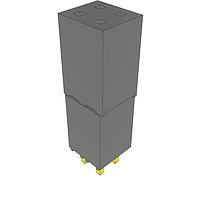 Samtec ESQ-102-33-G-D Sockets Elevated Socket Strip, 0.100" Pitch