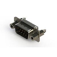 EDAC 627-009-320-547 Standard Card Edge Connectors 627 Series vertical D-Sub plug connector with 9 pin type contacts that have 15 " gold plating. The contacts have .105" (2.67mm) to .160" (4.06mm) long P.C.B tails and the insulator is high temp' rated.The body is low profile metal, the flange is moun