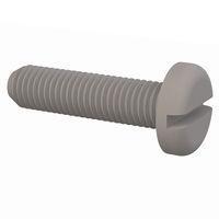 Essentra Components 012528P100 Pan Slotted Pan Slotted Screw, 1/4-28 Thread, 1 Lg