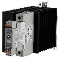 Carlo Gavazzi RGC1A60D62GEM Solid State Relays 1-pole DIN-rail mount SSR, E-layout, Zero-cross switching with monitoring, Operating voltage (Ue): 150 - 660 Vac (1200 Vp), Rated current (Ie): 65 Aac, Control voltage (Uc): 4 - 32 Vdc, External supply: 24 Vdc, Built-in overvoltage protection