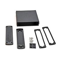 Bud Industries EXN-23360-BKP PCB Enclosure Extruded Aluminum Enclosure Black with Plastic Cover (1.6 X 5.8 X 5.1 In)