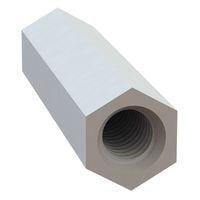 Essentra Components 14MMHTSP025 Round Hex Threaded Standoff, M4 Thread, 25mm Spacer