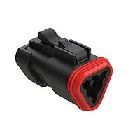 Amphenol SINE Systems AT06-3S-MM01BLK 3-Way 3-Way Plug, Black End Cap, Black