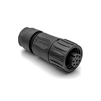 Amphenol Tuchel C016 30D006 100 12 Connectors 6+PE FEM STRT BLK SODR SILVR CONTACT