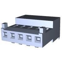 AMP Connectors - TE Connectivity 643816-5 Receptacle Housing 5P 28AWG TIN CLSD WITH TAB W/GRN STRPE