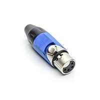 Amphenol Audio AX4F6M Connectors 4P SOCKET F PLUG BLUE MARK SLEEVE