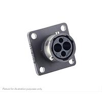 Eaton Souriau-Sunbank UTGX0102W2S Receptacles Square flange receptacle, without backshell, for 4 female contacts, IP68/69K