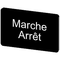 SIEMENS 3SU19000AD160GU0 Labeling Plate, Marche Arret INSCR. LABEL,BLK 17.5X27MM, ARRET-MARCHE