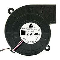 Delta Electronics, Inc. BUB0712HJ-00 Tubeaxial DC Blower, 70x70x25mm, 12VDC, 11.38CFM, 5.28W, 43dBA, 6000RPM, Sleeve, Tach