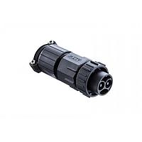 Amphenol LTW PWMU-06BFMB-TL7001 Standard Circular Connector Power, PWMU, Plastic, 50A+2A, 06 pins, Female Connector, Male Contact, Straight, 3 Points Lock, Screw-in, Field Installable, F14.5 - F19.0mm, IP67